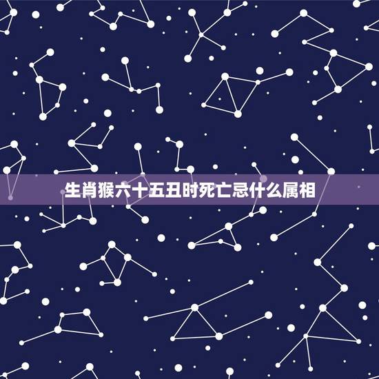 生肖猴六十五丑时死亡忌什么属相，丑时的猴配那个属相好