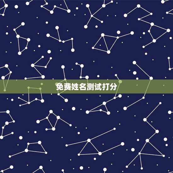 免费姓名测试打分，起名字测试打分100分