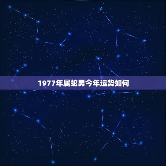 1977年属蛇男今年运势如何，1977年属蛇2023年运势