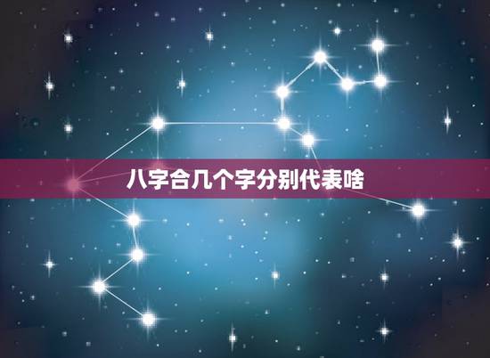 八字合几个字分别代表啥，怎么样合八字，合婚姻！如果两个人的八字只合两个