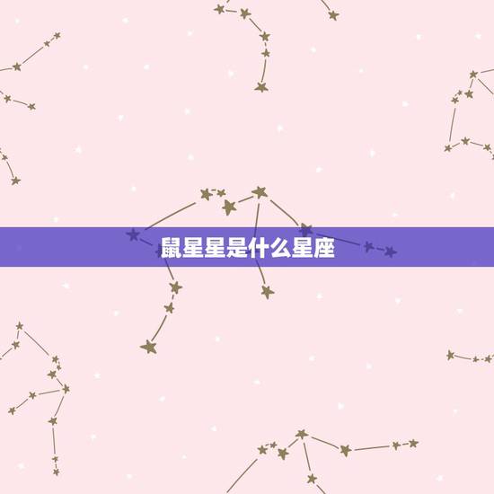 鼠星星是什么星座,十二星座老鼠是什么座 鼠星星是什么星座,十二星座老鼠是什么座