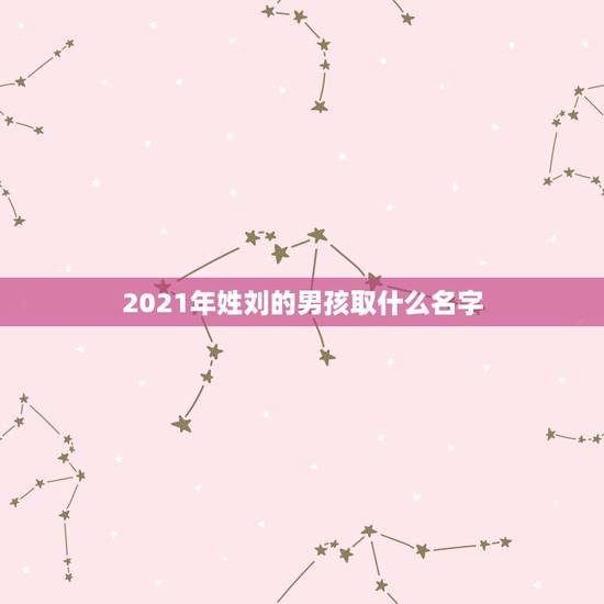 2021年姓刘的男孩取什么名字，2021.正月初八下午 6.17 男孩