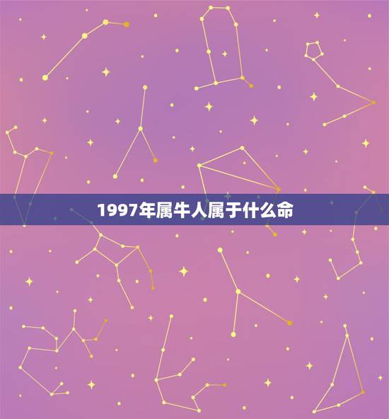 1997年属牛人属于什么命，请问1997年属牛人 是什么命？比如 金牛