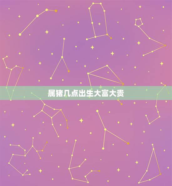 属猪几点出生大富大贵，属猪的女孩几点出生好
