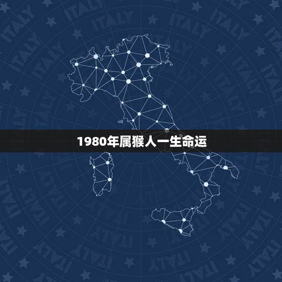 1980年属猴人一生命运，1980年属猴女的感情命运