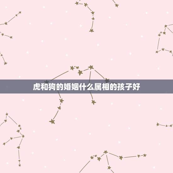 虎和狗的婚姻什么属相的孩子好，94属狗的和什么属相最配