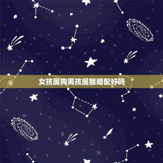 女孩属狗男孩属猴婚配好吗,属狗的女孩能和属猴的男孩相配吗 女孩属狗男孩属猴婚配好吗,属狗的女孩能和属猴的男孩相配吗
