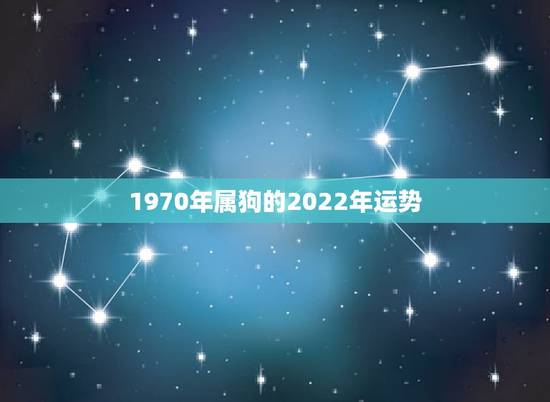 1970年属狗的2022年运势，70年属狗未来十年运