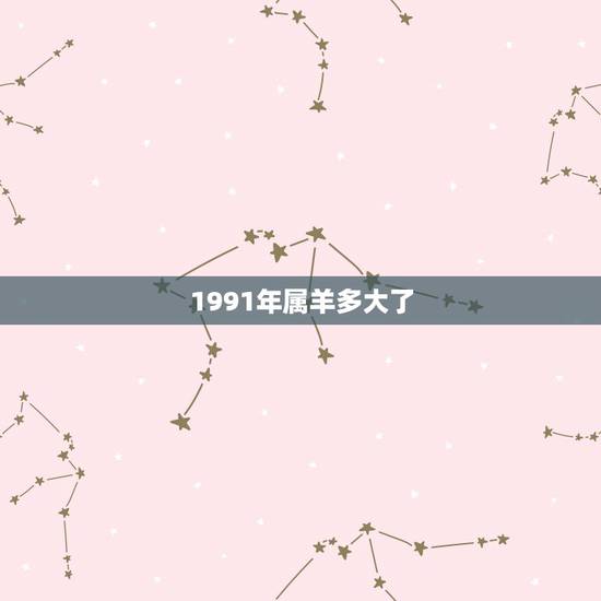 1991年属羊多大了，1991年属羊是什么命