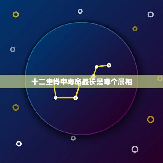 十二生肖中寿命最长是哪个属相，什么生肖寿命最长