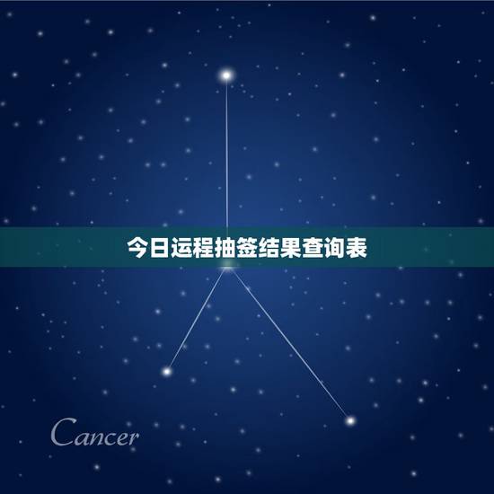 今日运程抽签结果查询表
