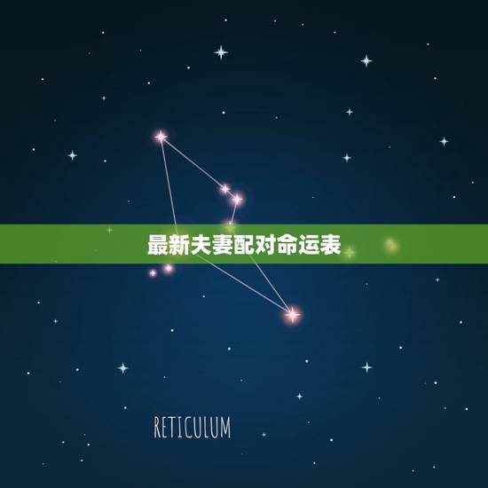 最新夫妻配对命运表，生肖配对查询表