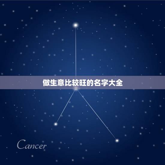 做生意比较旺的名字大全，做生意比较旺的店铺名有哪些？