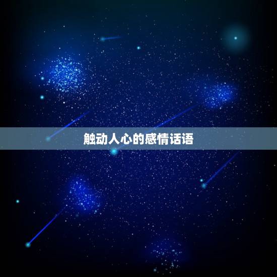 触动人心的感情话语，感情的话语 暖心简短