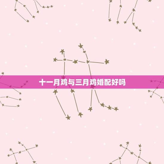 十一月鸡与三月鸡婚配好吗，三月的鸡和十一月的鸡相配是好婚姻吗