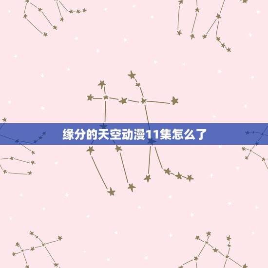 缘分的天空动漫11集怎么了，缘之空动画问题