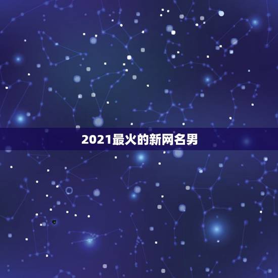 2021最火的新网名男，2021最火的昵称