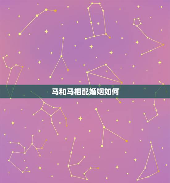 马和马相配婚姻如何,马跟马婚姻相配财运如何 马和马相配婚姻如何,马跟马婚姻相配财运如何