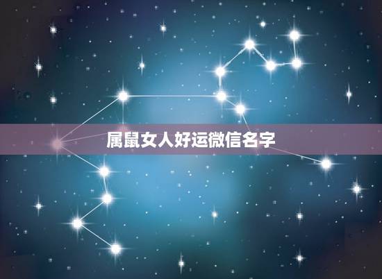 属鼠女人好运微信名字，属鼠的女孩子用什么微信名吉利？