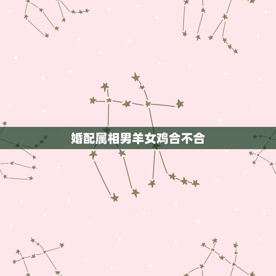 婚配属相男羊女鸡合不合,属相婚配鸡和羊 婚配属相男羊女鸡合不合,属相婚配鸡和羊