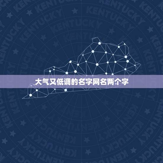 大气又低调的名字网名两个字，帮我起一个大气而不奢华，低调又不失风度，朗