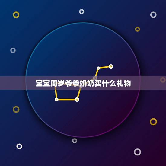 宝宝周岁爷爷奶奶买什么礼物，孙女一周岁生日爷爷奶奶该送什么礼物好