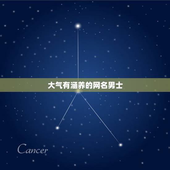 大气有涵养的网名男士，有内涵的网名男生有文化高雅内涵的网名