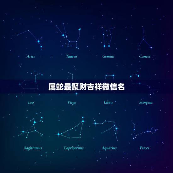 属蛇最聚财吉祥微信名，属蛇的吉利微信名字