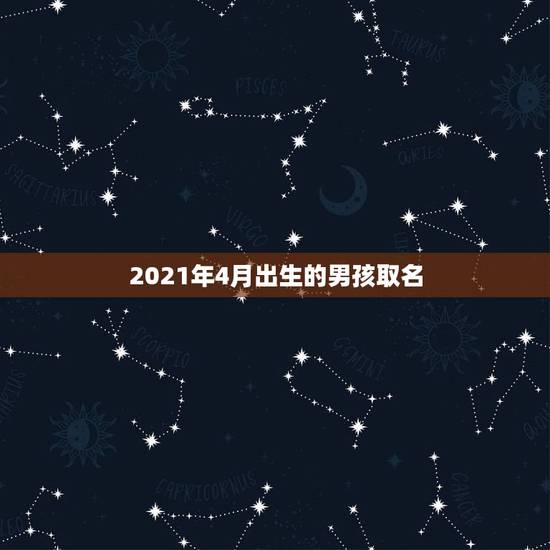 2021年4月出生的男孩取名，2021年农历4月初2日20点10分出生