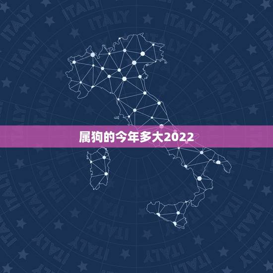 属狗的今年多大2022，属狗的今年多大2023年运势