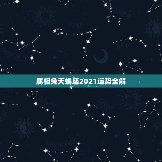 属相兔天蝎座2021运势全解，2021天蝎座全年运势