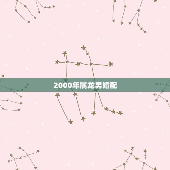2000年属龙男婚配，2000年属龙生肖配对好