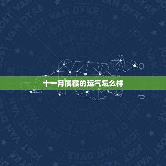 十一月属猴的运气怎么样，十一月出生的猴女的好不好