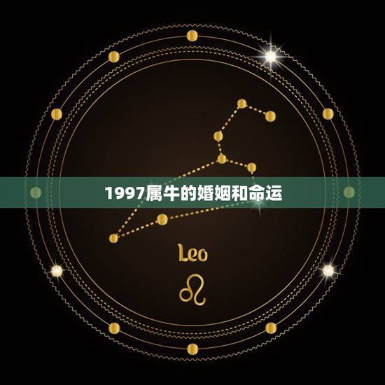 1997属牛的婚姻和命运,97年属牛的是什么命 1997属牛的婚姻和命运,97年属牛的是什么命
