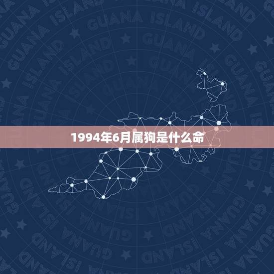 1994年6月属狗是什么命，1994年是什么命？1994年出生的属狗人