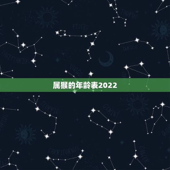 属猴的年龄表2022，2022 属猴年龄查询表