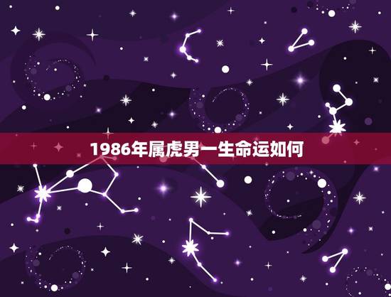1986年属虎男一生命运如何,1986年属虎人的命运 1986年属虎男一生命运如何,1986年属虎人的命运