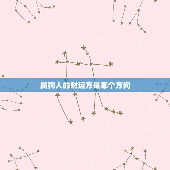 属狗人的财运方是哪个方向,属狗的人的财运贵人 属狗人的财运方是哪个方向,属狗的人的财运贵人