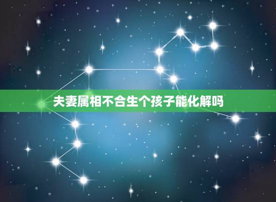 夫妻属相不合生个孩子能化解吗,婚姻中生肖不合,如何化解? 夫妻属相不合生个孩子能化解吗,婚姻中生肖不合,如何化解?