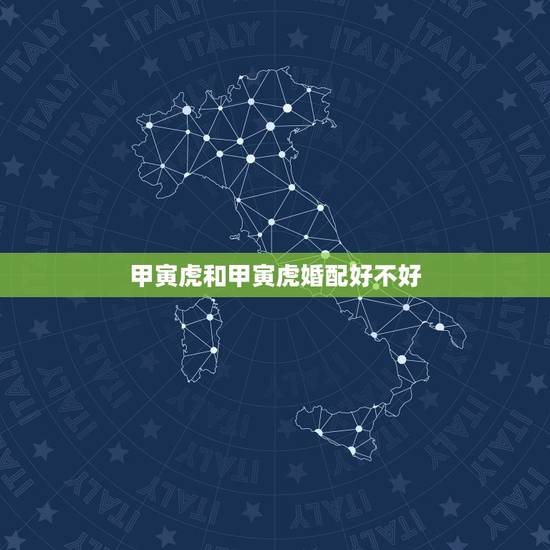 甲寅虎和甲寅虎婚配好不好，壬戌日柱和癸巳合婚