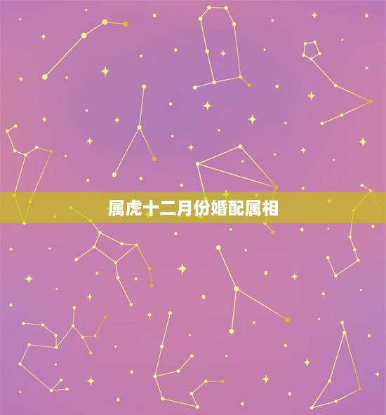 属虎十二月份婚配属相，属虎的女人和什么属相最配