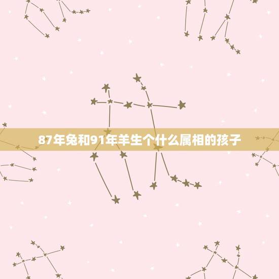 87年兔和91年羊生个什么属相的孩子，87年属兔先生和91年属羊太太能