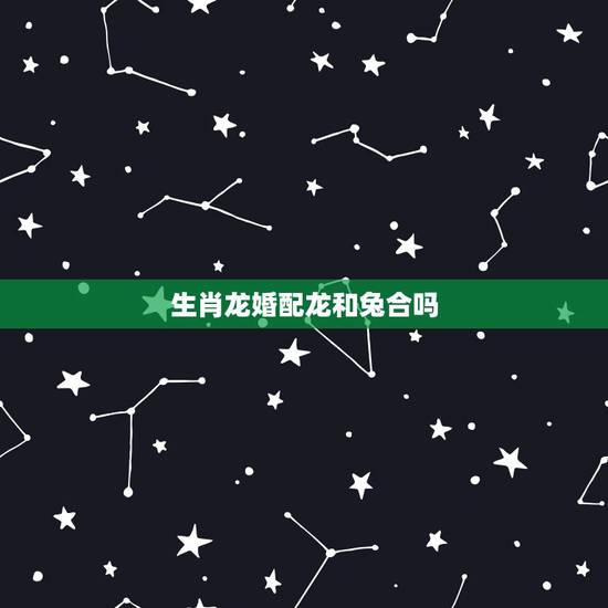 生肖龙婚配龙和兔合吗，属龙和属兔合不合
