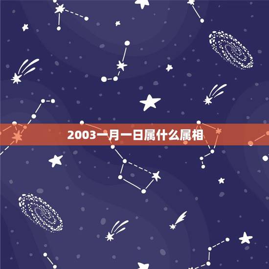 2003一月一日属什么属相，2003年出生的属什么