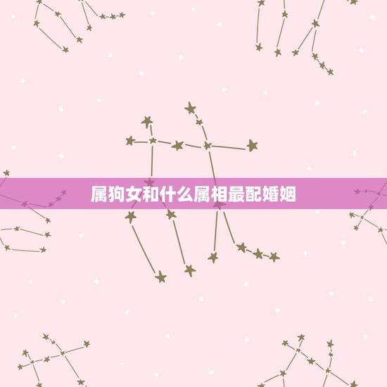 属狗女和什么属相最配婚姻，属狗的女生和什么属相最配