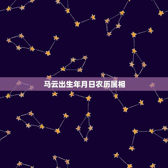 马云出生年月日农历属相，马云出生年月日生肖