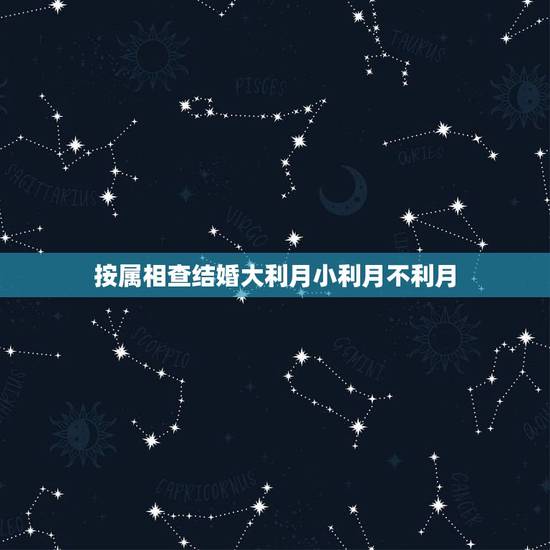 按属相查结婚大利月小利月不利月,婚姻择日,吉日,大利月小利月 按属相查结婚大利月小利月不利月,婚姻择日,吉日,大利月小利月