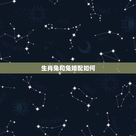 生肖兔和兔婚配如何，属兔的和属兔婚配合适吗