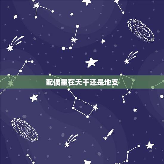 配偶星在天干还是地支，妻星在天干与地支区别是？流年天干与地支，哪个对