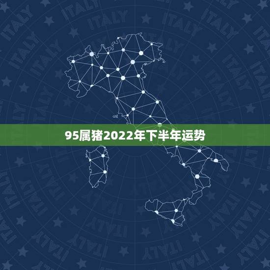 95属猪2022年下半年运势，1995年属猪人2021年运势